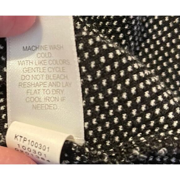 J.Jill Lightweight Sweater Pullover Women Size L Black & White Long Sleeve - Picture 7 of 11